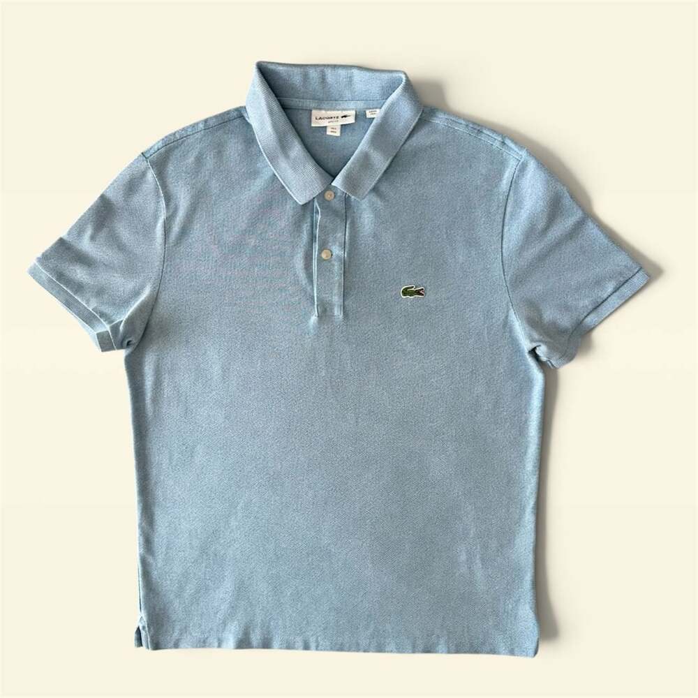 Lacoste Slim Fit Polo Shirt US XL Light Blue